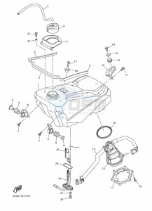 WR250F (2GBM) drawing FUEL TANK