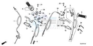 CRF80F9 Mexico - (MX) drawing HANDLE LEVER/CABLE