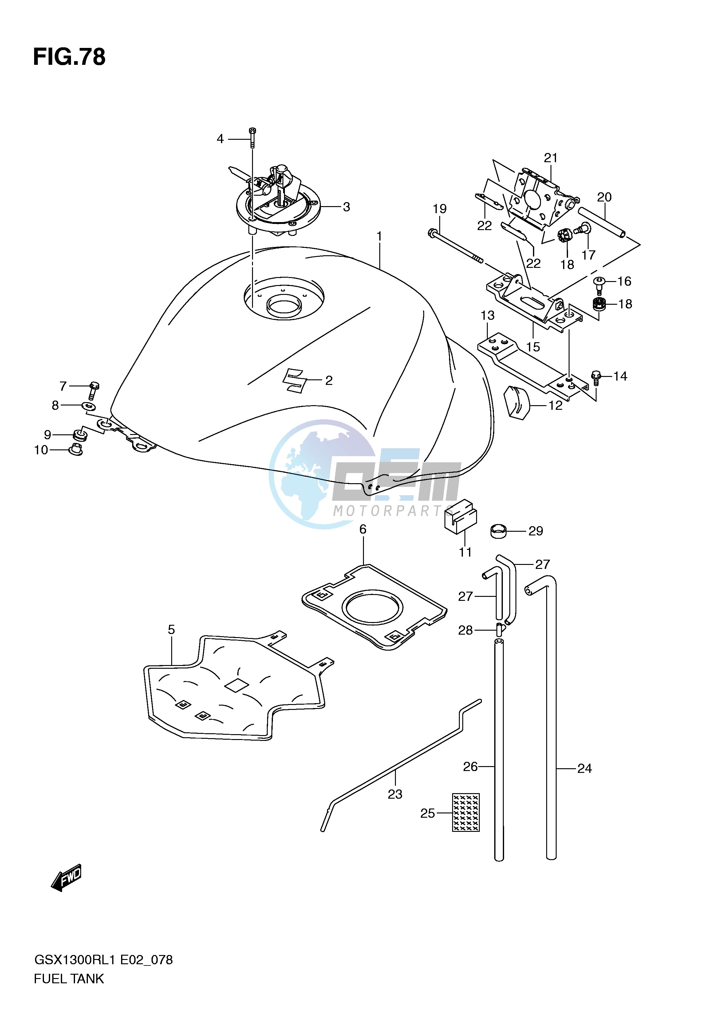 FUEL TANK (GSX1300RL1 E51)