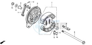 VT750CD3 drawing REAR BRAKE PANEL