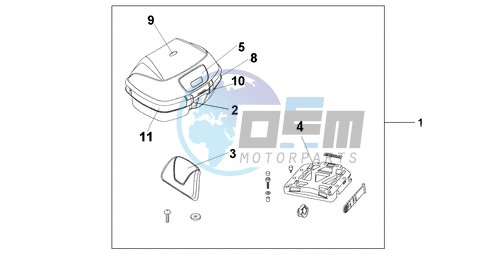 TOP BOX 45L PEARL SUNBEAM WHITE