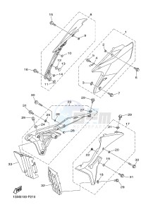 YZ250FX (B297 B298 B299 B299 B29A) drawing SIDE COVER