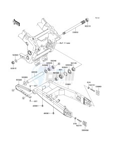 ZX 1200 C [NINJA ZZR 1200] (C1-C4) [NINJA ZZR 1200] drawing SWINGARM