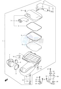 AN250 (E2) Burgman drawing AIR CLEANER (MODEL X)