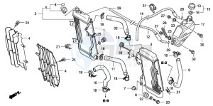 CRF250X drawing RADIATOR