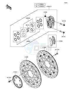 NINJA ZX-10R ABS ZX1000SGFA XX (EU ME A(FRICA) drawing Front Brake