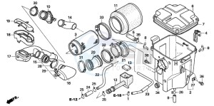 TRX500FM drawing AIR CLEANER