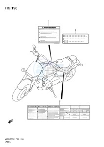 VZR1800 (E2) INTRUDER drawing LABEL (VZR1800UFL1 E19)