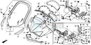 XL1000VAB drawing UPPER COWL