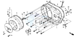 VT1100C SHADOW drawing RIGHT CRANKCASE COVER