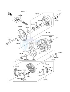 KLX110 KLX110A6F EU drawing Rear Hub