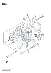 AN400 (E3-E28) Burgman drawing CYLINDER HEAD