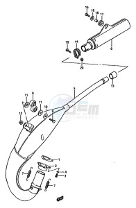 RM125 (G-H-J) drawing MUFFLER (MODEL G)