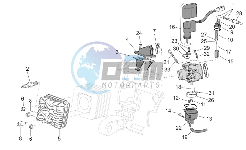 Cylinder head - Carburettor