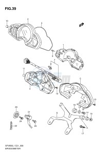 SFV650 (E21) Gladius drawing SPEEDOMETER (SFV650AL1 E21)