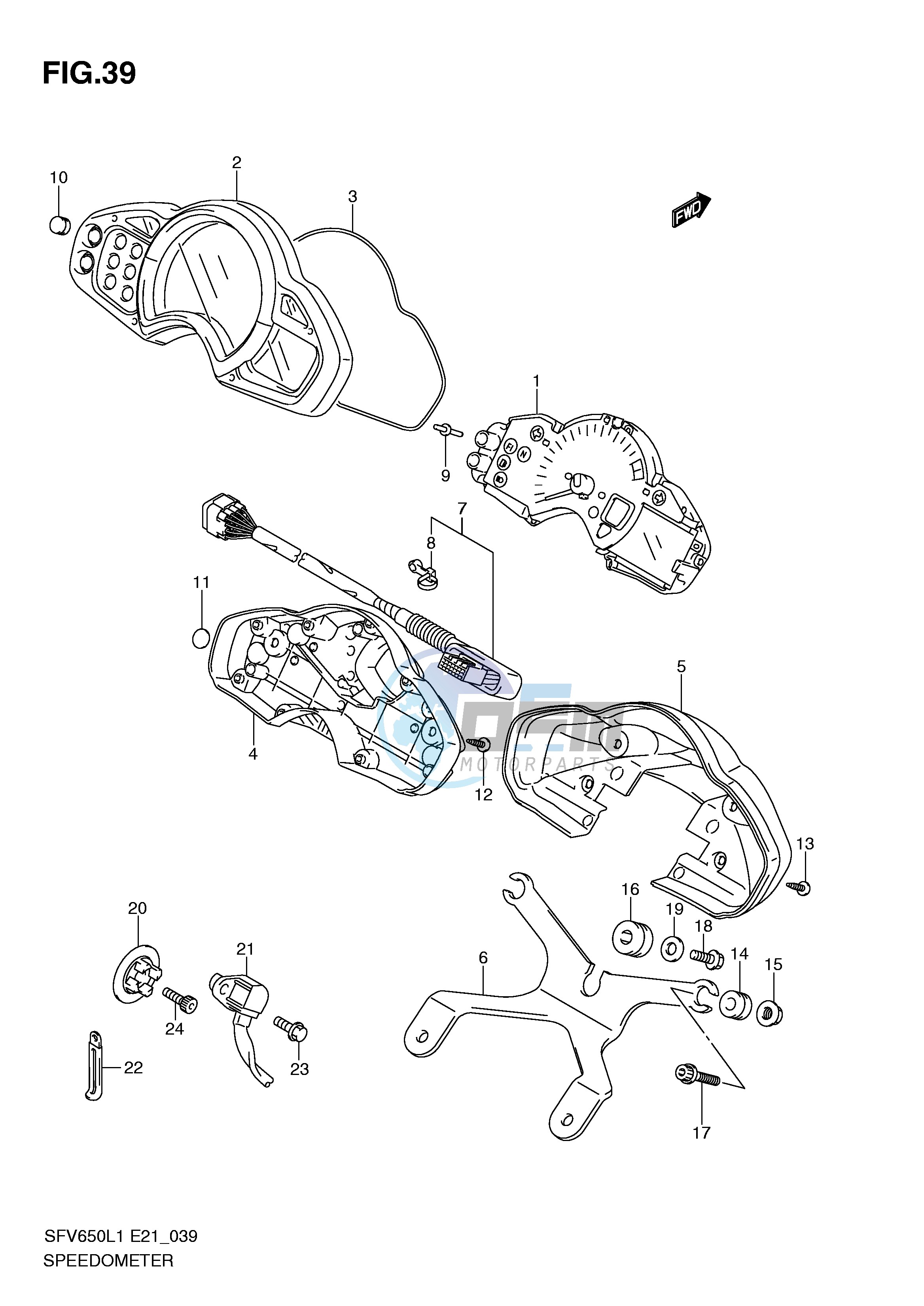 SPEEDOMETER (SFV650AL1 E21)