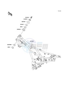 EX 250 F [NINJA 250R] (6F-7F) F6F drawing FRAME