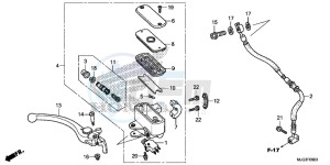 GL1800BD F6B Bagger - GL1800BD UK - (E) drawing FRONT BRAKE MASTER CYLINDER