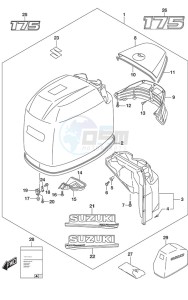 DF 175 drawing Engine Cover