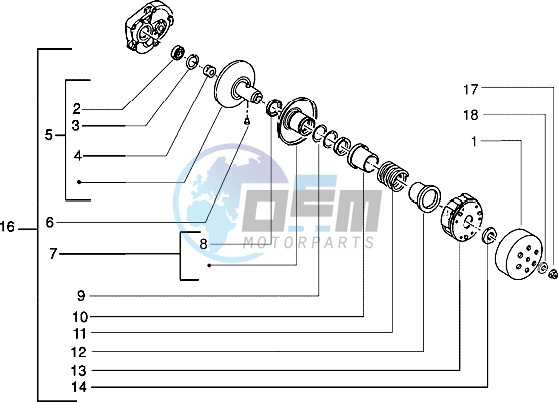 Driven pulley