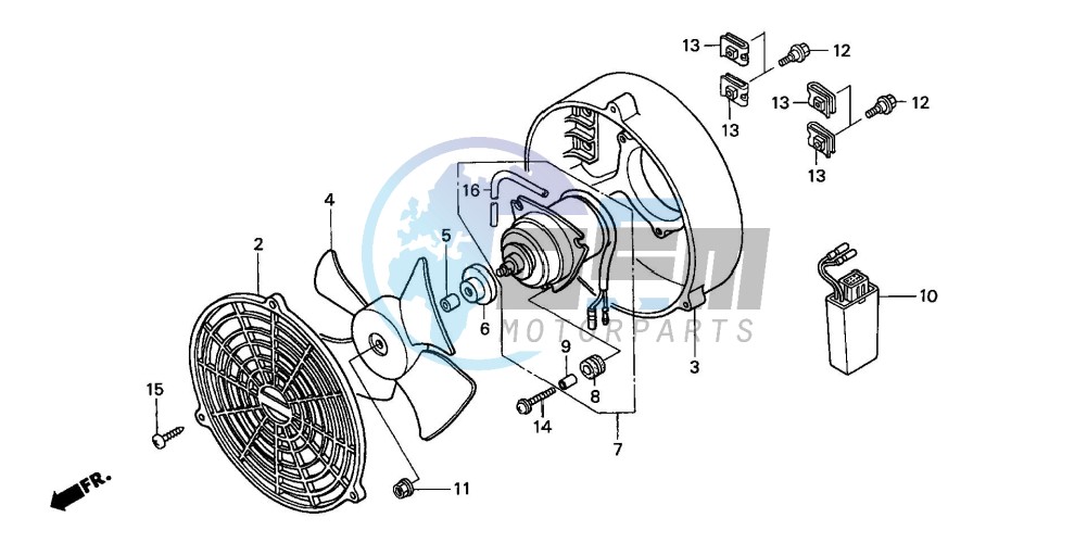 COOLING FAN KIT (TRX350TM-A,2A)