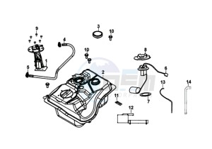 JET 14 125I/X8A L7 drawing GAS TANK -  PETROL VALVE