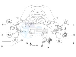 Beverly 500 ie e3 2006-2008 drawing Selectors - Switches - Buttons