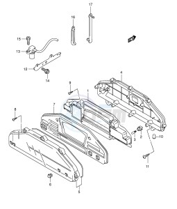 AN650 (E2) Burgman drawing SPEEDOMETER (AN650K3 LK3 K4)