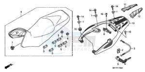 XL700VA9 Europe Direct - (ED / ABS) drawing SEAT/REAR CARRIER