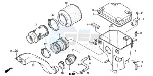 TRX250TM FOURTRAX RECON drawing AIR CLEANER