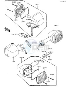 ZX 750 A [GPZ 750] (A1-A2) [GPZ 750] drawing TURN SIGNALS