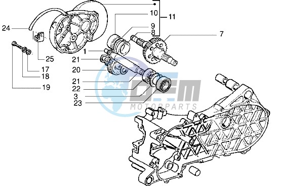 Rear wheel shaft