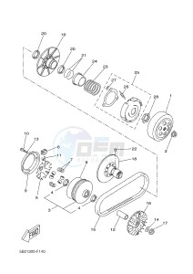 YP125RA (ABS) X-MAX 250 ABS (2DLB 2DLB 2DLB 2DLB) drawing CLUTCH