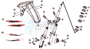 CROX 50 25KMH (L8 L9) NL EURO4 drawing STEERING STEM FRONT CUSHION