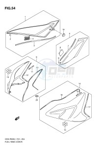 GSX-R600 (E21) drawing FUEL TANK COVER