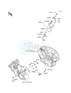 KRF 750 A [TERYX 750 4X4] (A8F) A8F drawing GEAR CHANGE MECHANISM