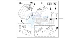 NC700XDC drawing KIT, PANNIER 29L ONE KEY