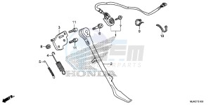 VT750C2SE Shadow - VT750C2S-E UK - (E) drawing SIDE STAND (VT750CS/ C2B/ C2S/ C)