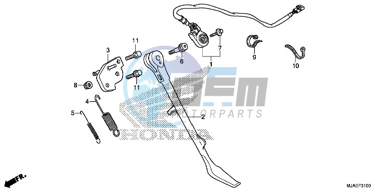 SIDE STAND (VT750CS/ C2B/ C2S/ C)