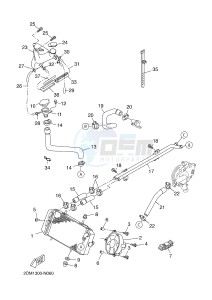 YP125R X-MAX125 X-MAX (2DM9 2DM9) drawing RADIATOR & HOSE