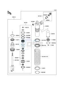 KX250F KX250T7F EU drawing Shock Absorber(s)