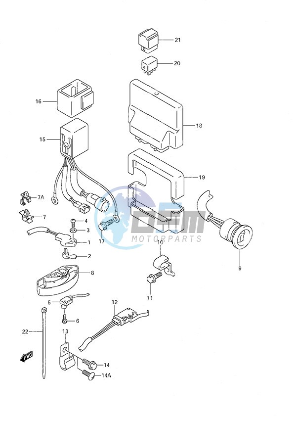 PTT Switch/Engine Control Unit