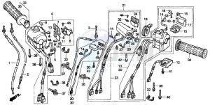 GL1500SE GOLDWING SE drawing SWITCH/CABLE (GL1500SEP/SER/SES/SET)