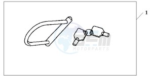 XL700V9 UK - (E / MKH SPC) drawing HONDA U-LOCK