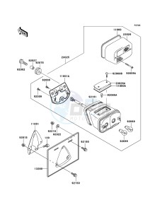 VN800 CLASSIC VN800-B10P GB XX (EU ME A(FRICA) drawing Taillight(s)