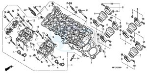 CB600FB drawing CYLINDER HEAD