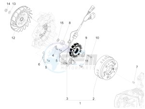 PRIMAVERA 150 4T 3V IE ABS-NOABS E3-E4 (EMEA, LATAM, APAC) drawing Flywheel magneto