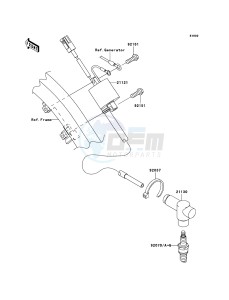 KX250 KX250R7F EU drawing Ignition System