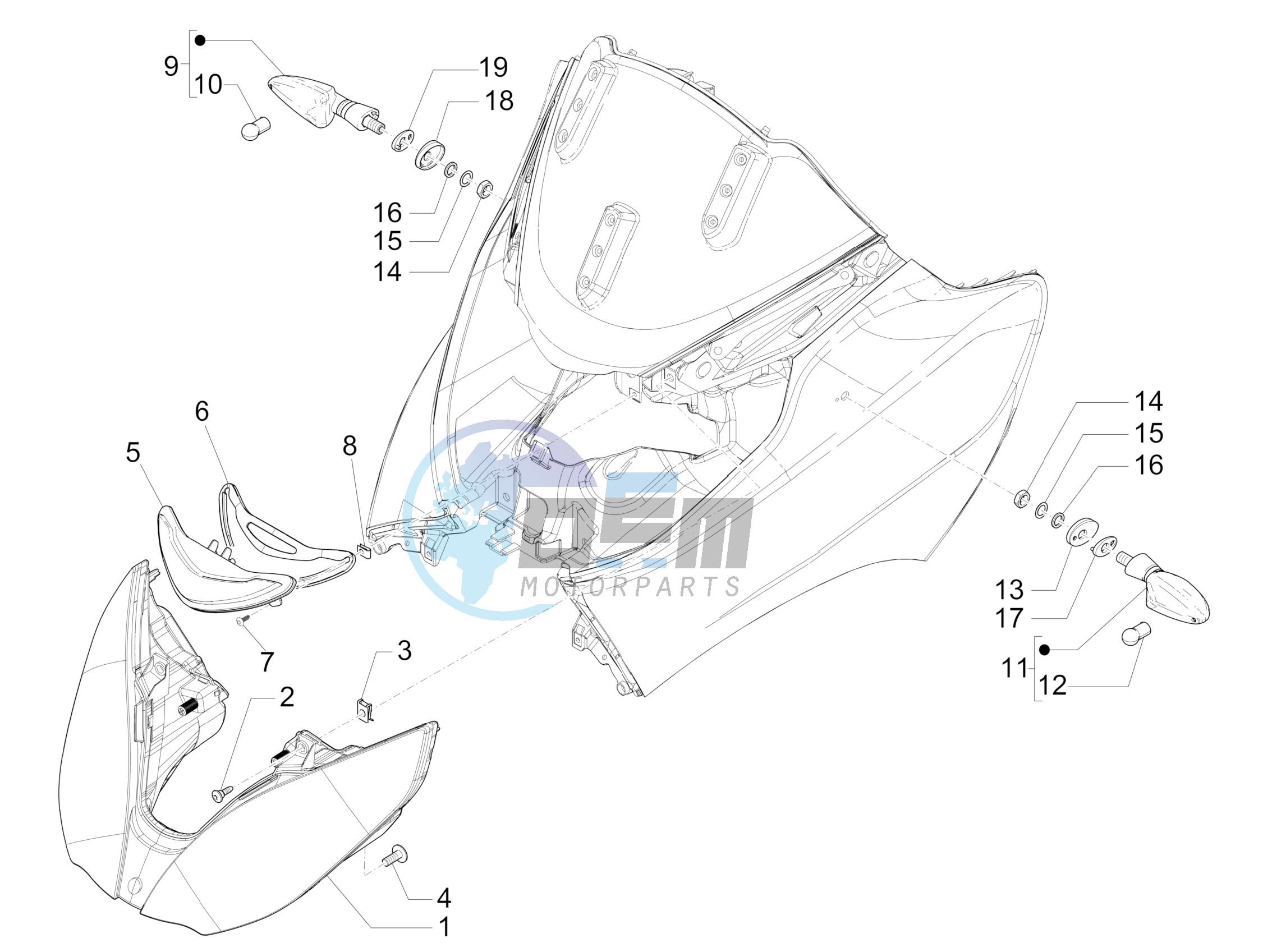 Front headlamps - Turn signal lamps