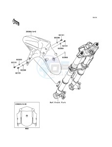 VERSYS_1000 KLZ1000AEF FR GB XX (EU ME A(FRICA) drawing Front Fender(s)